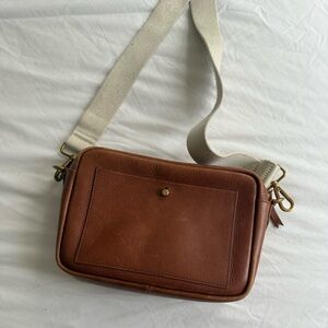 Madewell Brown Leather Crossbody Camera Bag